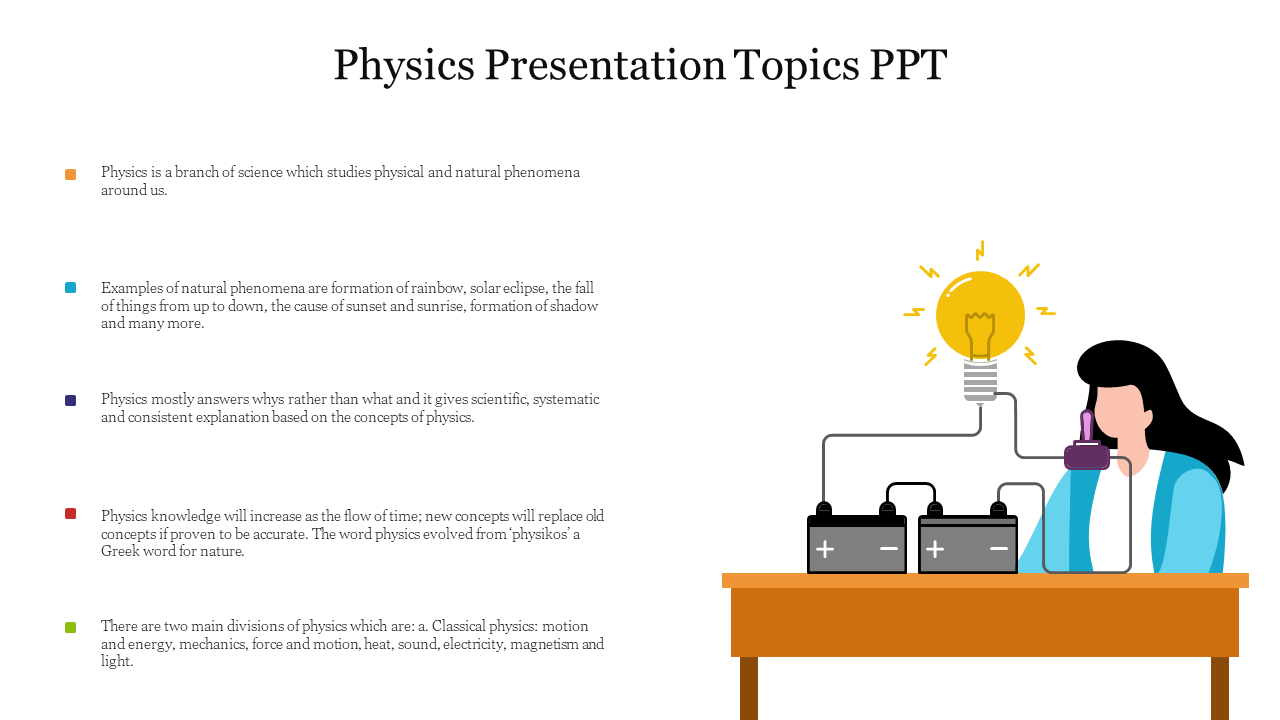 best presentation topics of physics